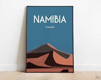 Namibia africa Travel Poster | Enhanced Matte Paper perfect for your wall ! Sizes: (inches) 8x10 12x16 12x18 18x24 24x36