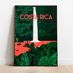 Costa rica reizen poster art print | Travel Poster Maten: (inches) 8x10 12x16 16x20 18x24 24x36