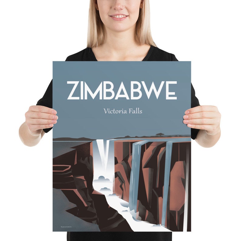 Zimbabwe Africa Travel Poster, Print, Art Print Room Posters Sizes ...