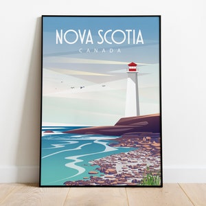 Nova Scotia  Canada  Travel Poster, Print, Art Print Room posters Digital Instant Digital Download size 20x30 inches