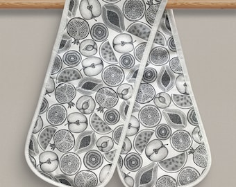 Fruit Design Double Oven Gloves