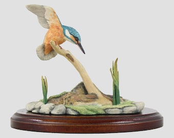 Pájaros de bellas artes con borde Kingfisher Rb10