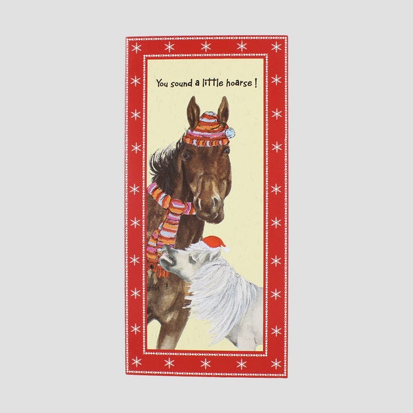 You Sound A Little Hoarse Horse Christmas Card