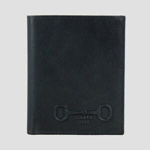 Porte-cartes pliable en relief Bleu marine