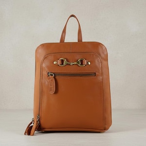 Edith Rucksack with Snaffle in Tan Leather