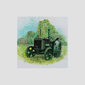 Classic Green Tractor Card