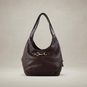 Grace Slouchy Snaffle Handbag in Brown