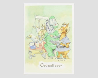 Get Well Soon Card By Katies Art