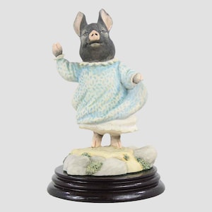 Cerdito negro - Peluca de cerdo con borde de Bellas Artes Beatrix Potter