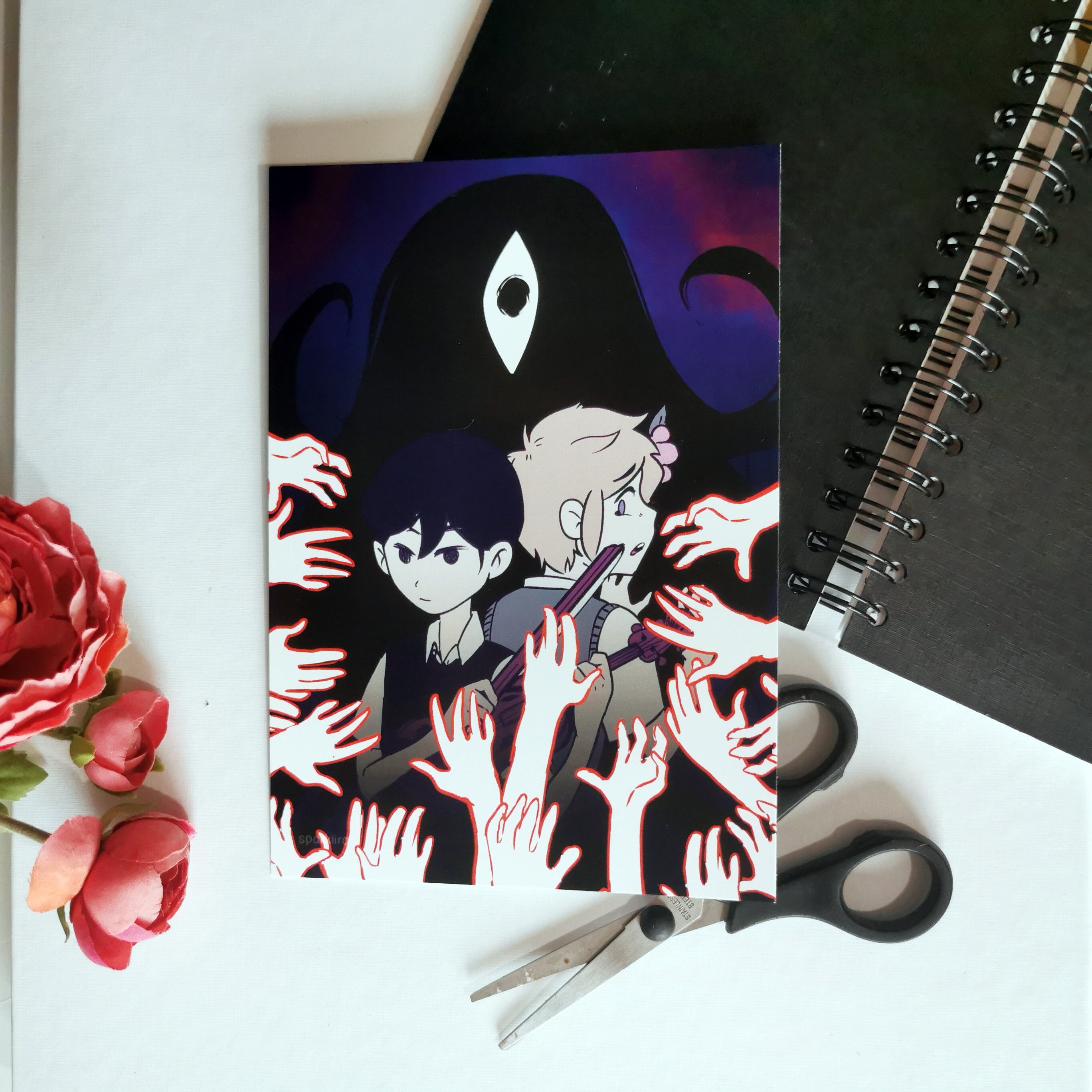 Omori Basil And Folower Sticker - Omori Basil And Folower Poster | Greeting  Card