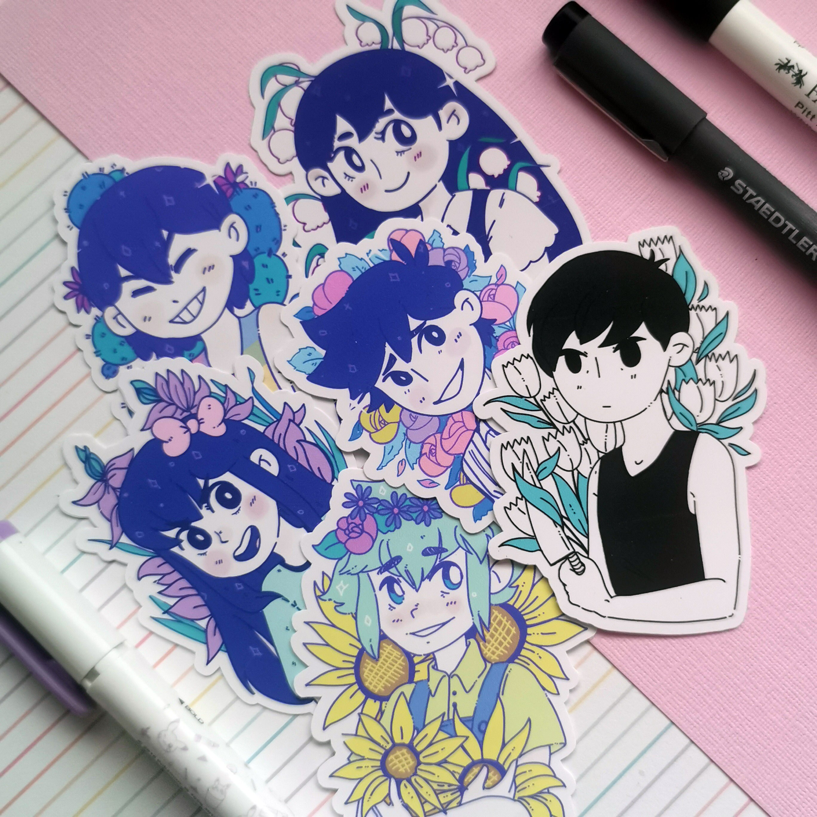 OMORI Stickers Vinyl Omori Fan Art Omori Basil Omori Etsy Australia