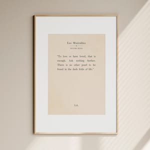 Les Misérables Quote Print, Les Misérables Printable Wall Art, Les Misérables Book Quote Print, Victor Hugo Poster, Les Misérables Digital