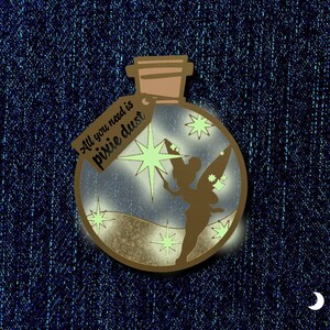Potion Bottle Glow in the Dark Enamel Pin with Clear Finish image 4
