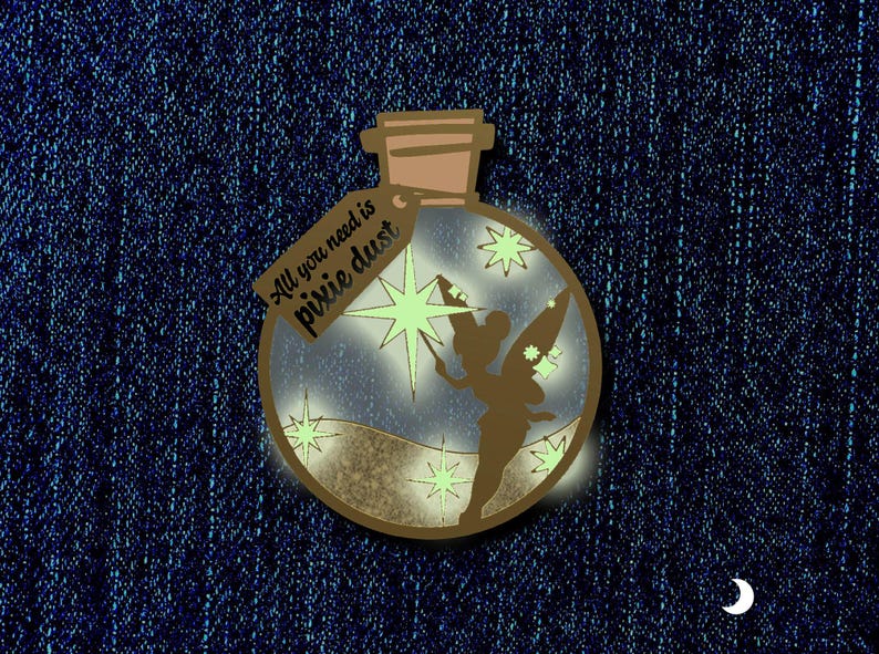 Potion Bottle Glow in the Dark Enamel Pin with Clear Finish image 4