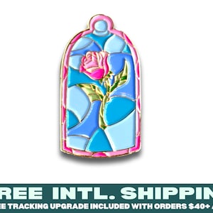 PIN DE LAPELA ESMALTE: Rosa encantada