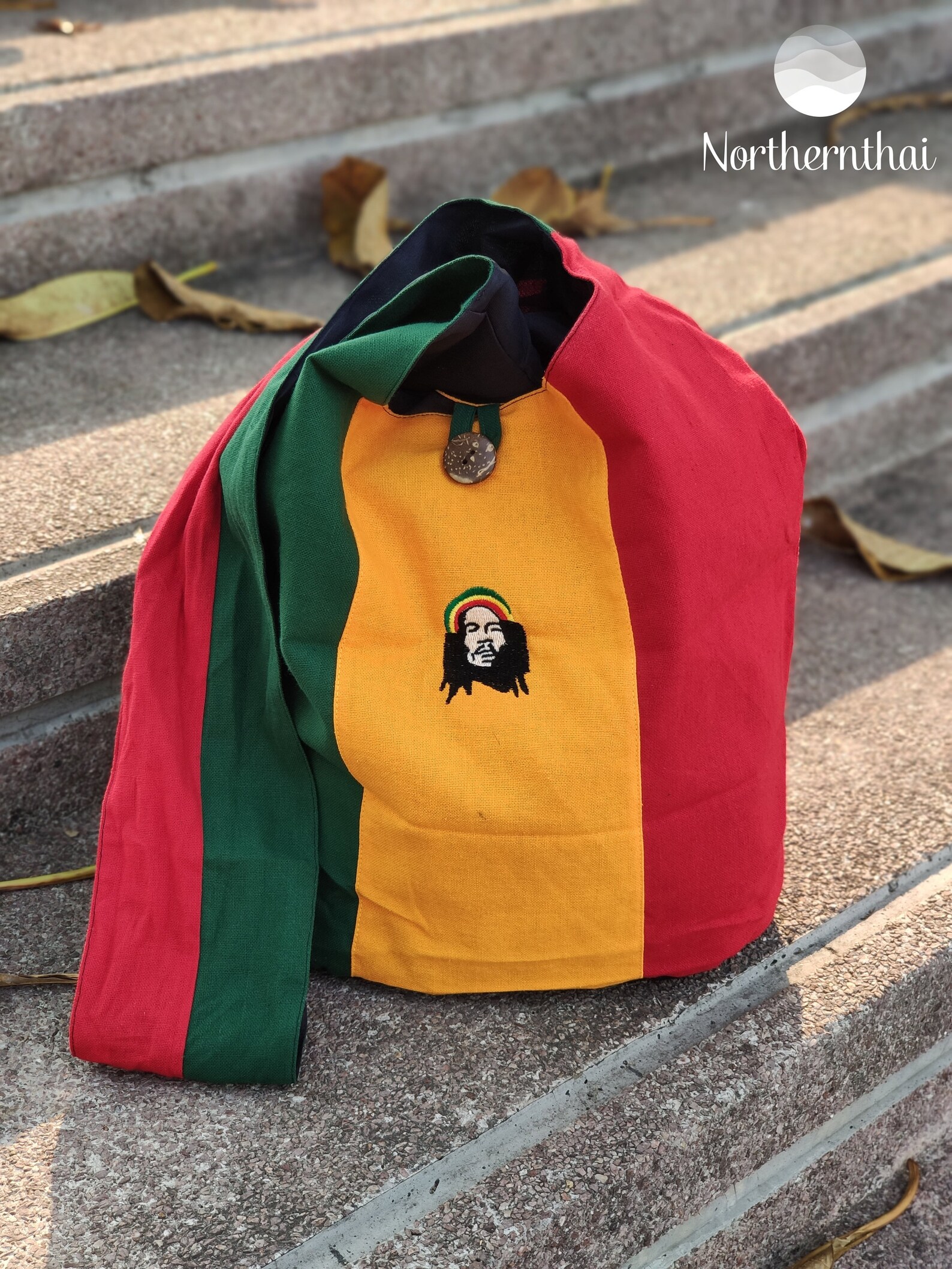 Rasta Bag 3 colors with Bob Marley embroidery logo Vertical Etsy