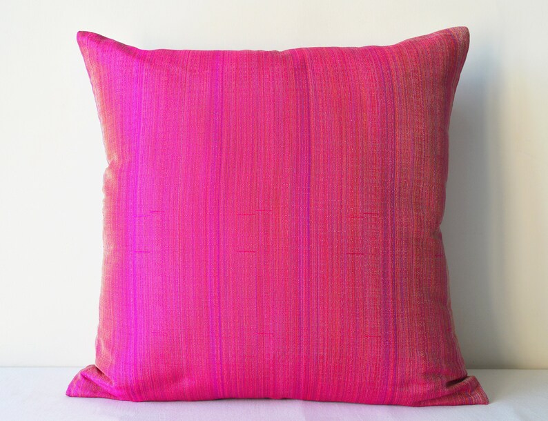 Bright Pink Cushion Cover Pink Girls Room Pillowscouch Etsy