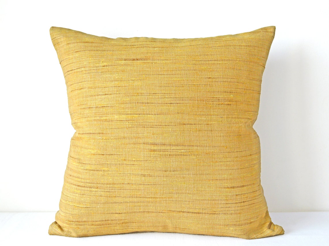 Ochre cushion covers 16x16 rustic pillow covers 18x18 throw Etsy