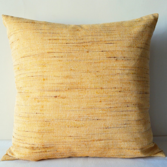 textured yellow throw pillows