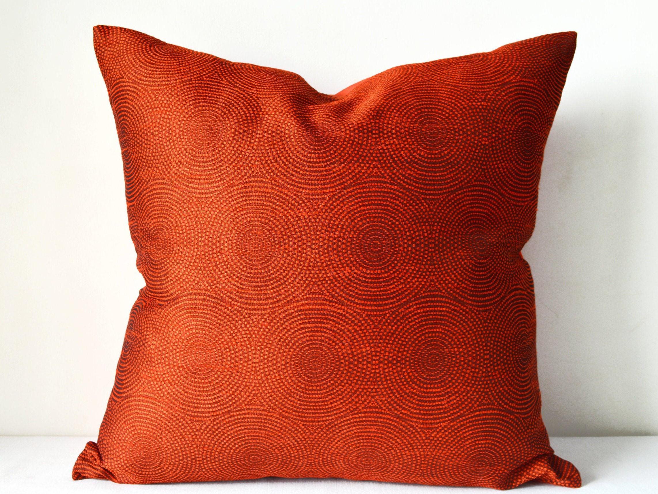 Rust cushion cover 16x16 throw pillow cover rust copper pillow Etsy