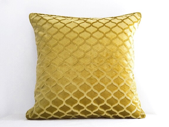 gold velvet pillow shams