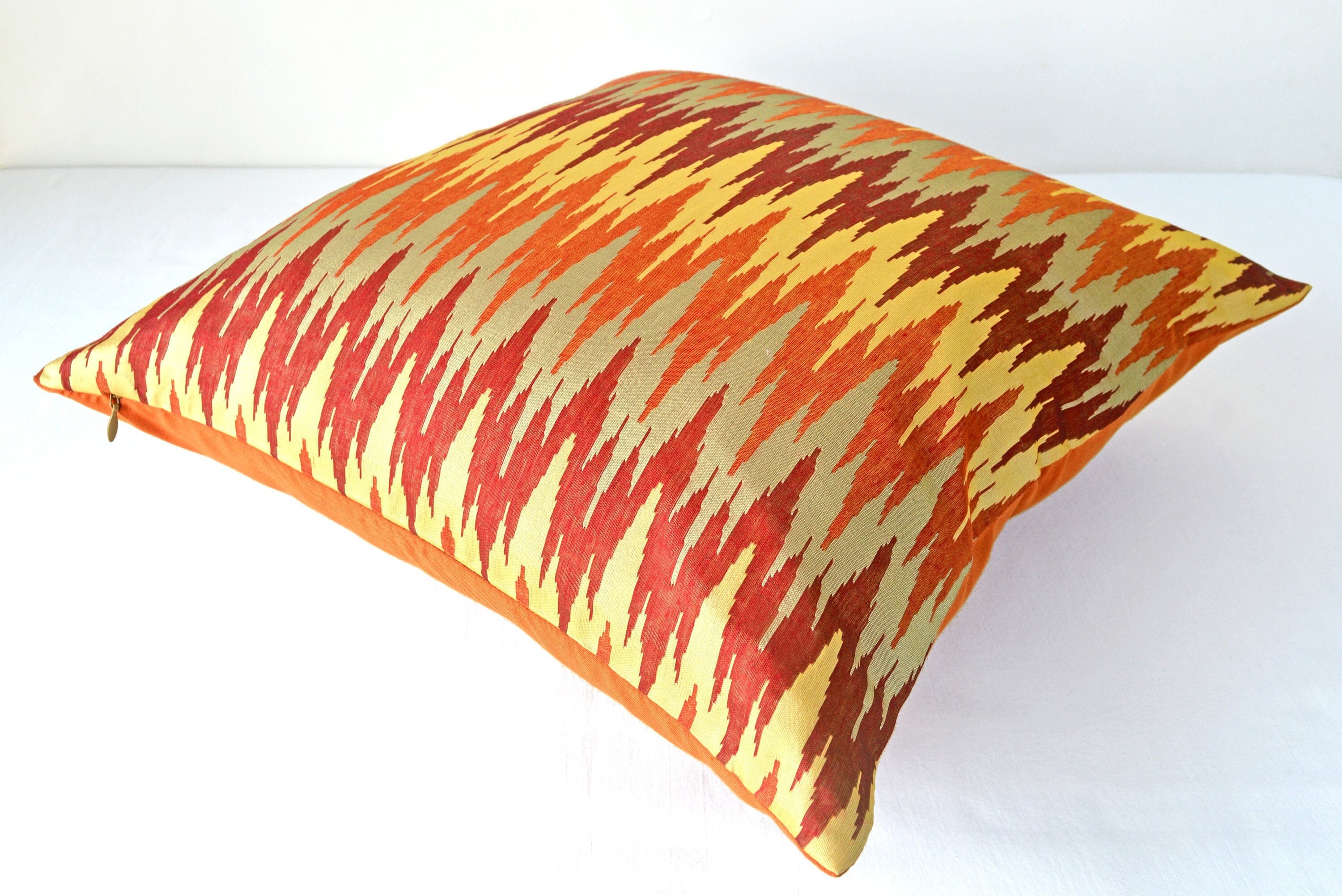 Living room pillow covers 18x18 cushion cover rust color throw Etsy
