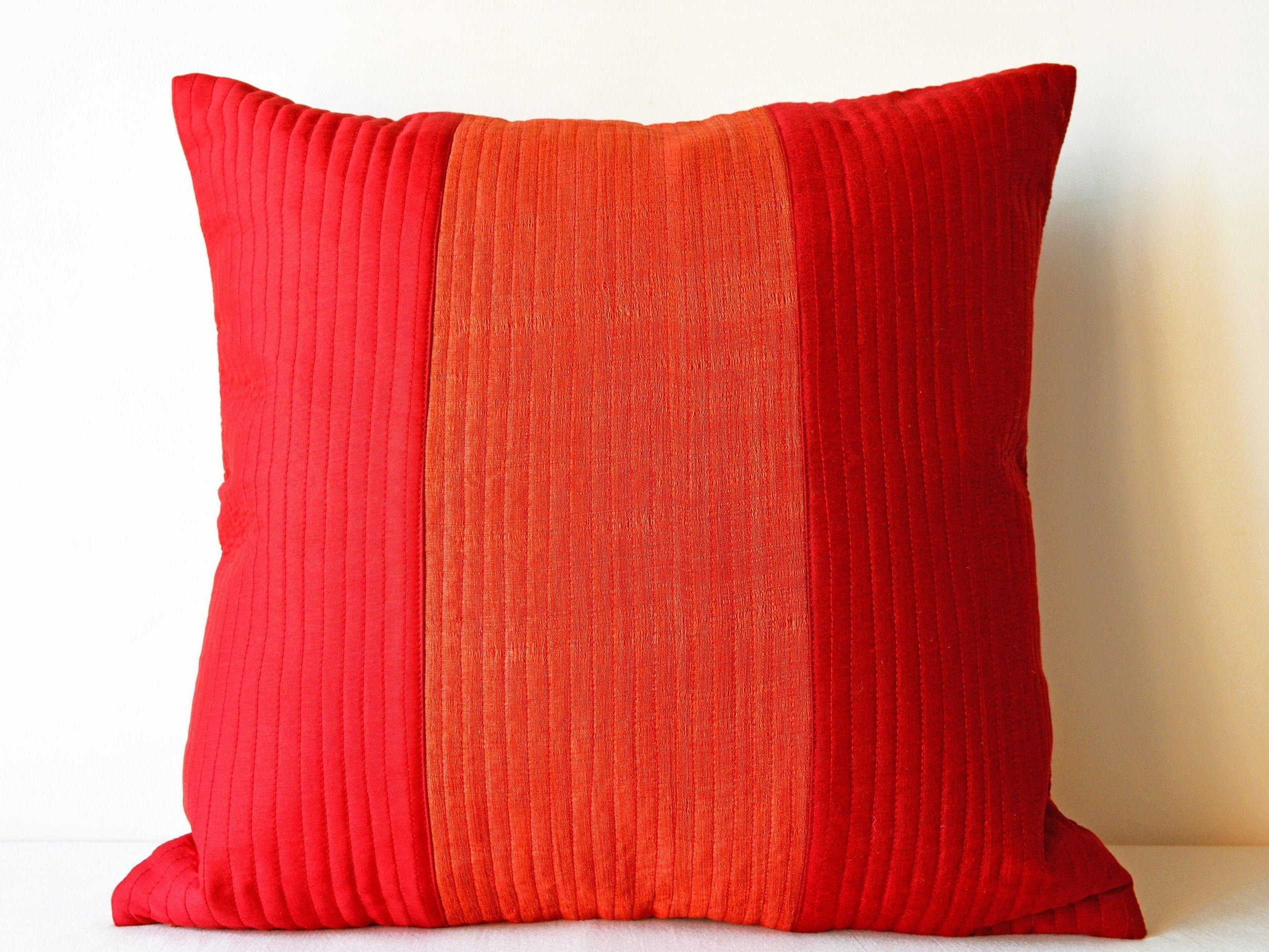 Red Pillow Cover Throw Pillow Cover 20x20 Cushion Cover Red