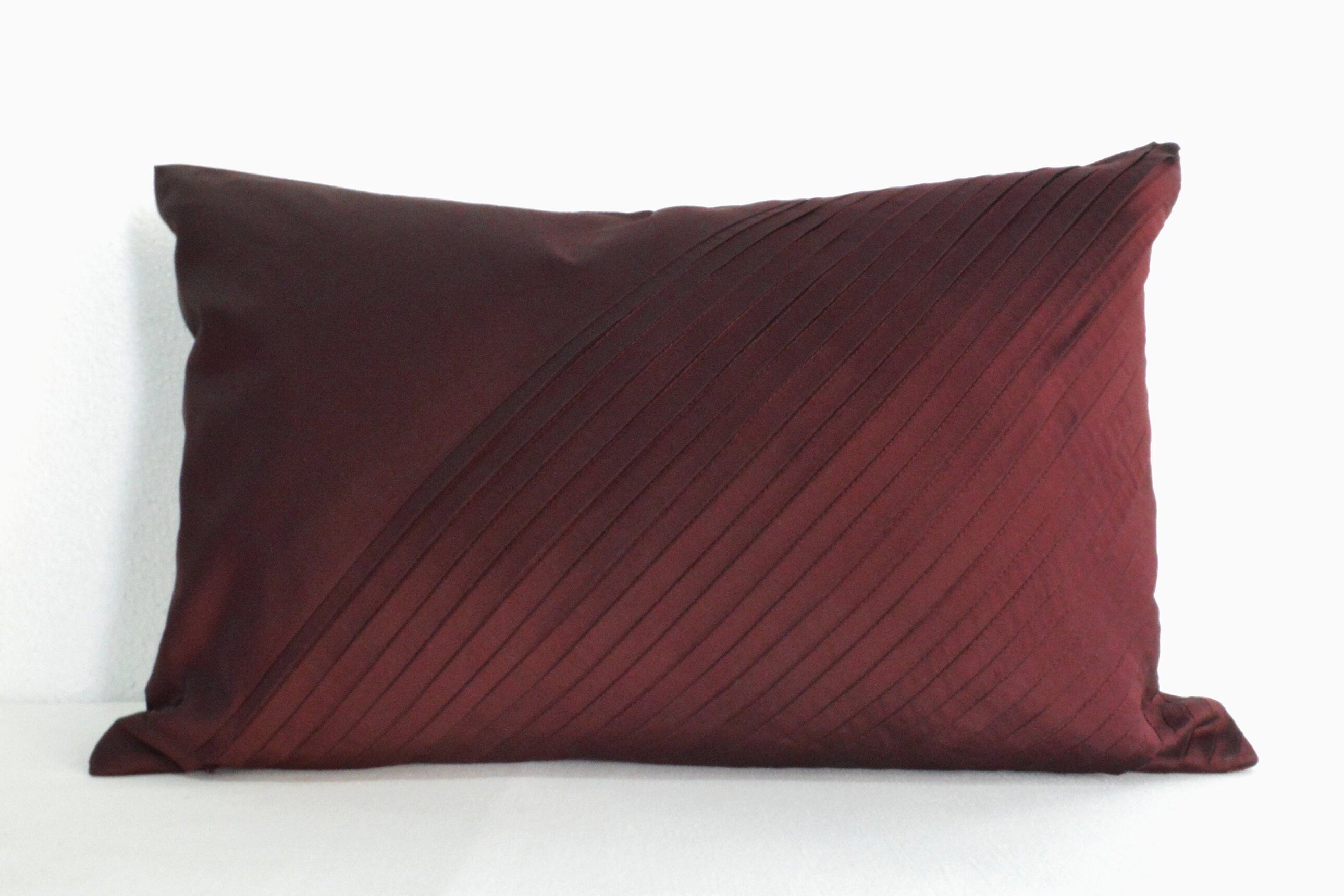 Burgundy pillow covers rectangle cushion cover 12x16 lumbar Etsy