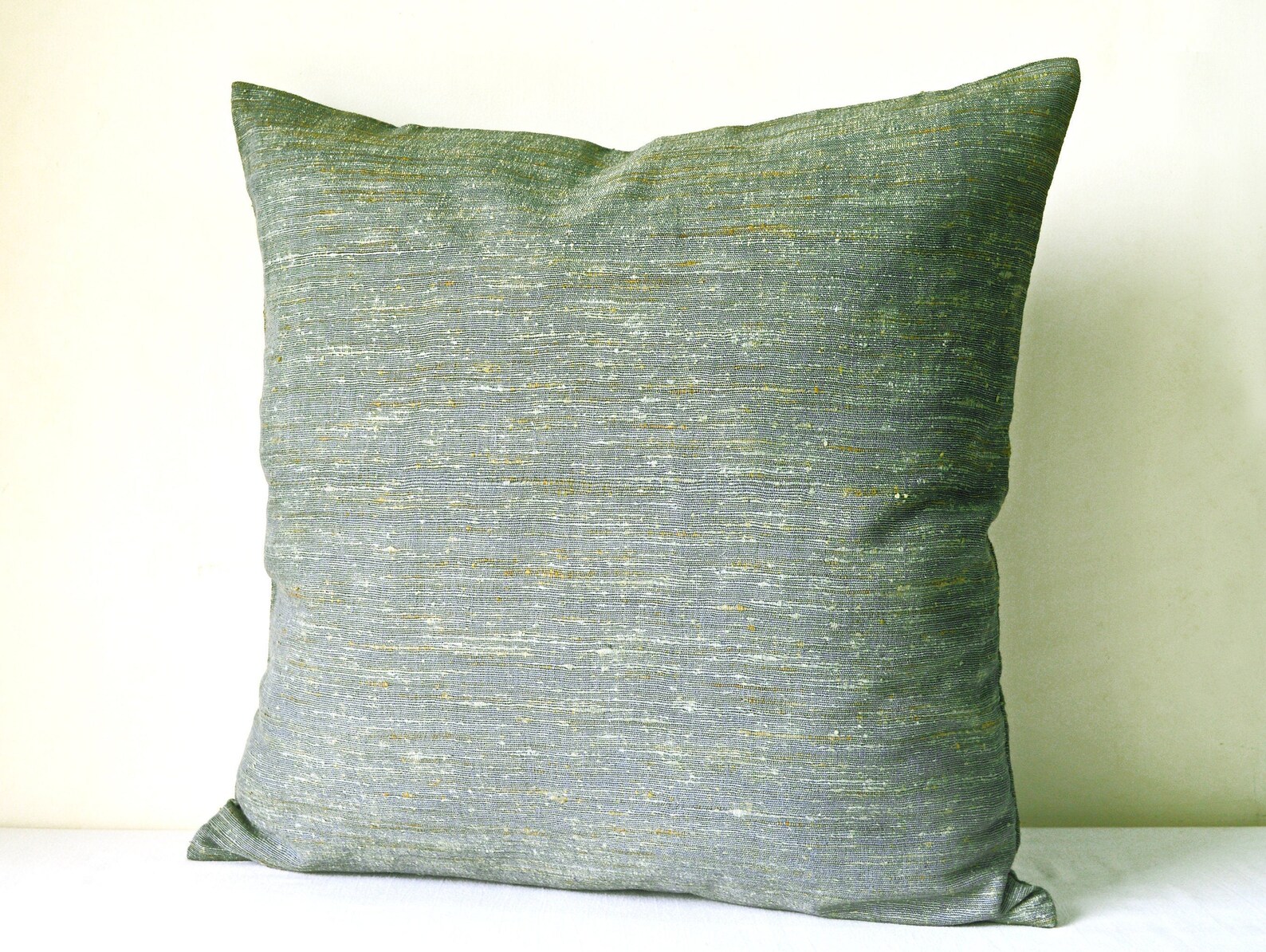 Teal grey pillow cover 18x18 cushion cover textured Etsy