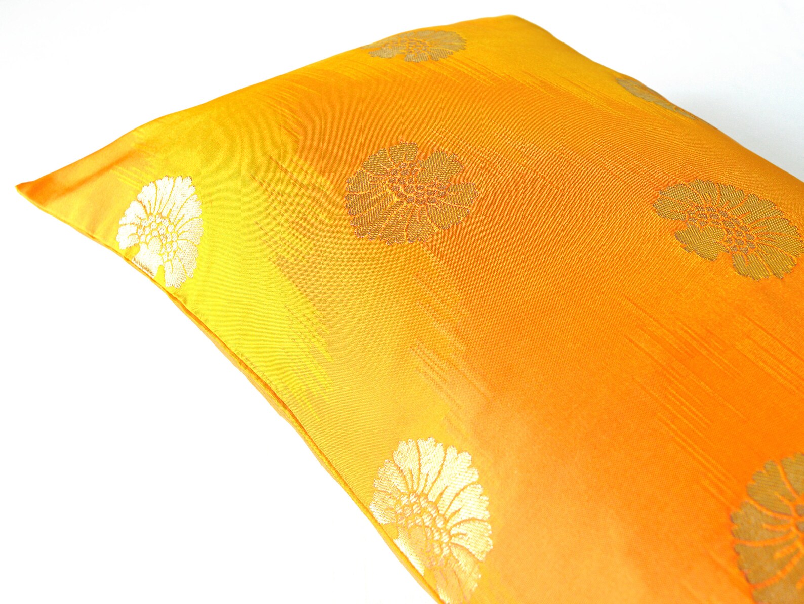 Bright yellow pillow cover lumbar cushion cover yellow Etsy