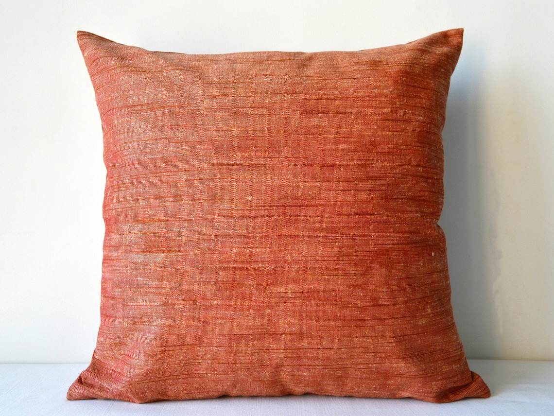 Rust cushion cover 20x20 boho pillow cover terracotta throw Etsy