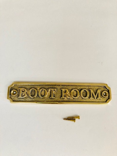 Boot room Door Sign 17 X 3.4cm plaque sent with screws solid | Etsy