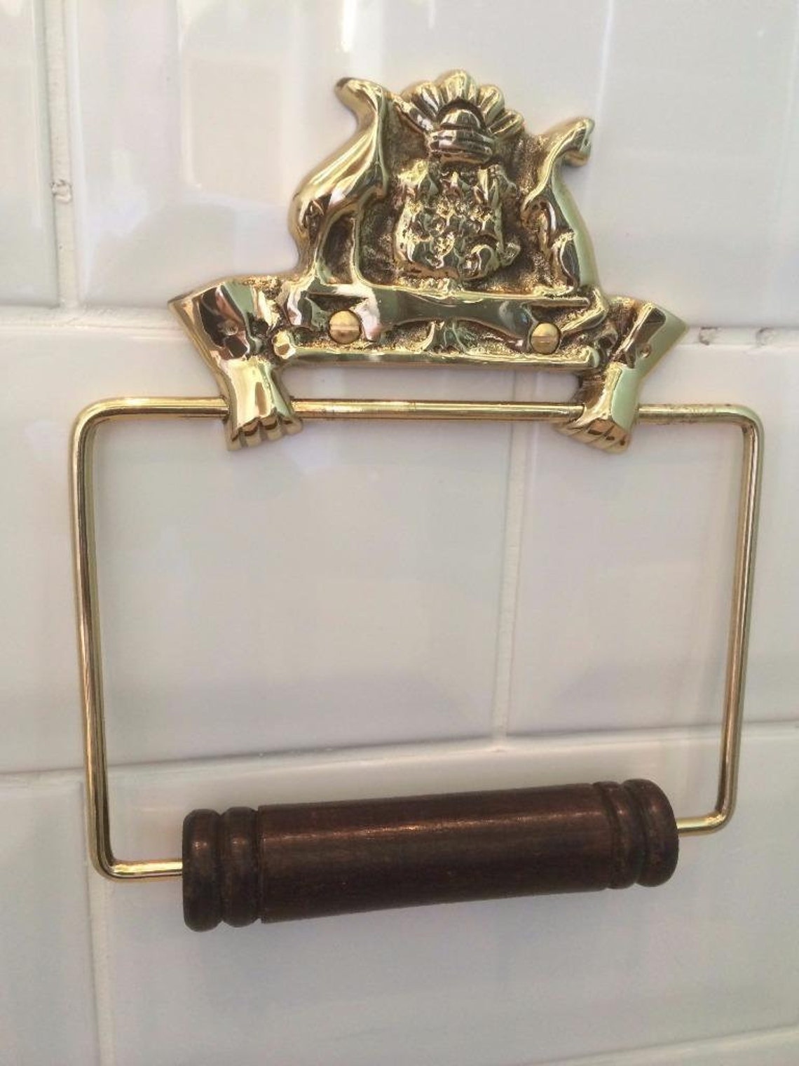 Vintage Style Solid Brass Toilet Roll Holder Available in Four Etsy UK
