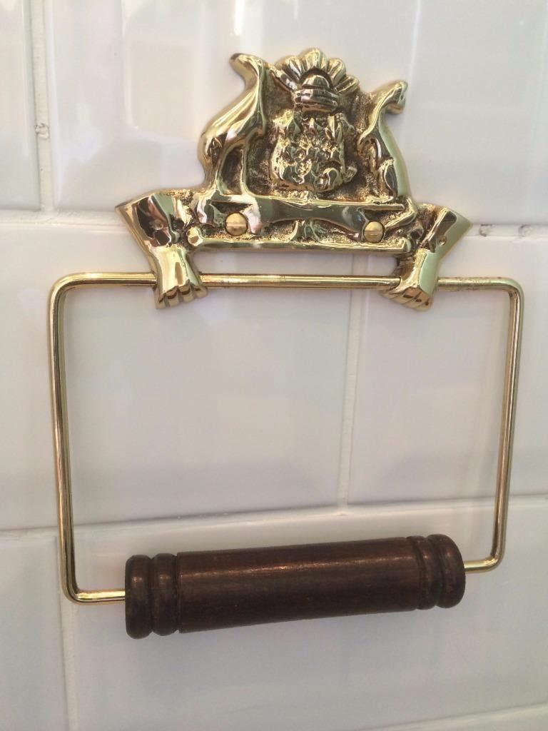 Vintage Style Solid Brass Toilet Roll Holder Available in Four | Etsy UK