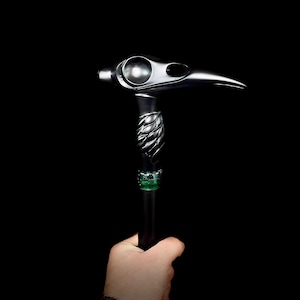 Black Raven Cane Walking Stick Wood Wooden Cane Handcarved Carving Handmade