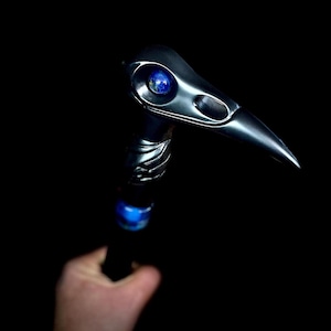 Black Crow Skull Walking Cane Walking Stick Goth Style Raven Skull Cane Fancy Walking Canes