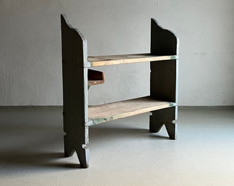 Wabi Sabi Display Shelf | Rustic Blue Painted | Kitchen | Antique