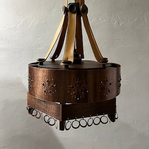 Arts and Crafts Metal Ceiling Lamp | Sweden | Vintage