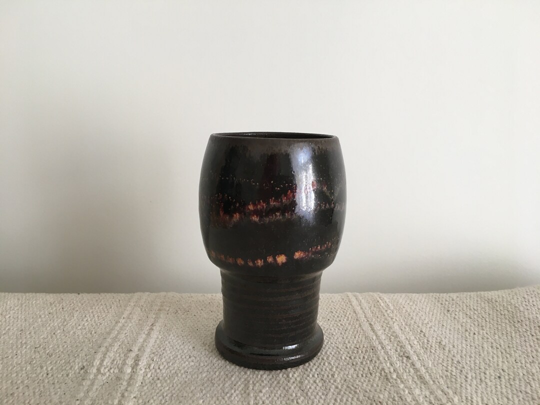 Vintage Stoneware Goblet Vase/elsa Söderberg/sweden - Etsy