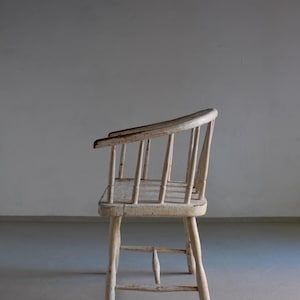 Wabi Sabi White Painted Armchair | Latvia | 1900s image 3