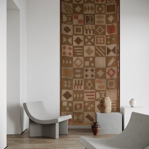 Abstract Wool Wall Tapestry | Large | Sweden | 1988