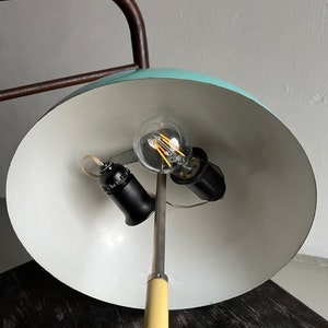 Industrial Blue Metal Desk Lamp/USSR/Vintage image 4