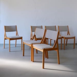 6 Sedie in faggio / Thorsø Møbelfabrik / Danimarca / Anni &#39;80