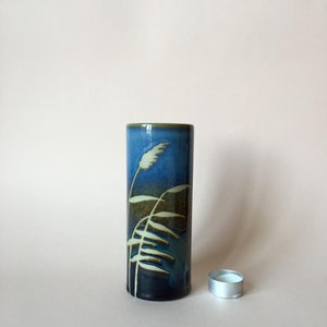 Vintage Jackie Lynd for Rorstrand Stoneware Vase/Blue Brown Green/Sweden image 2