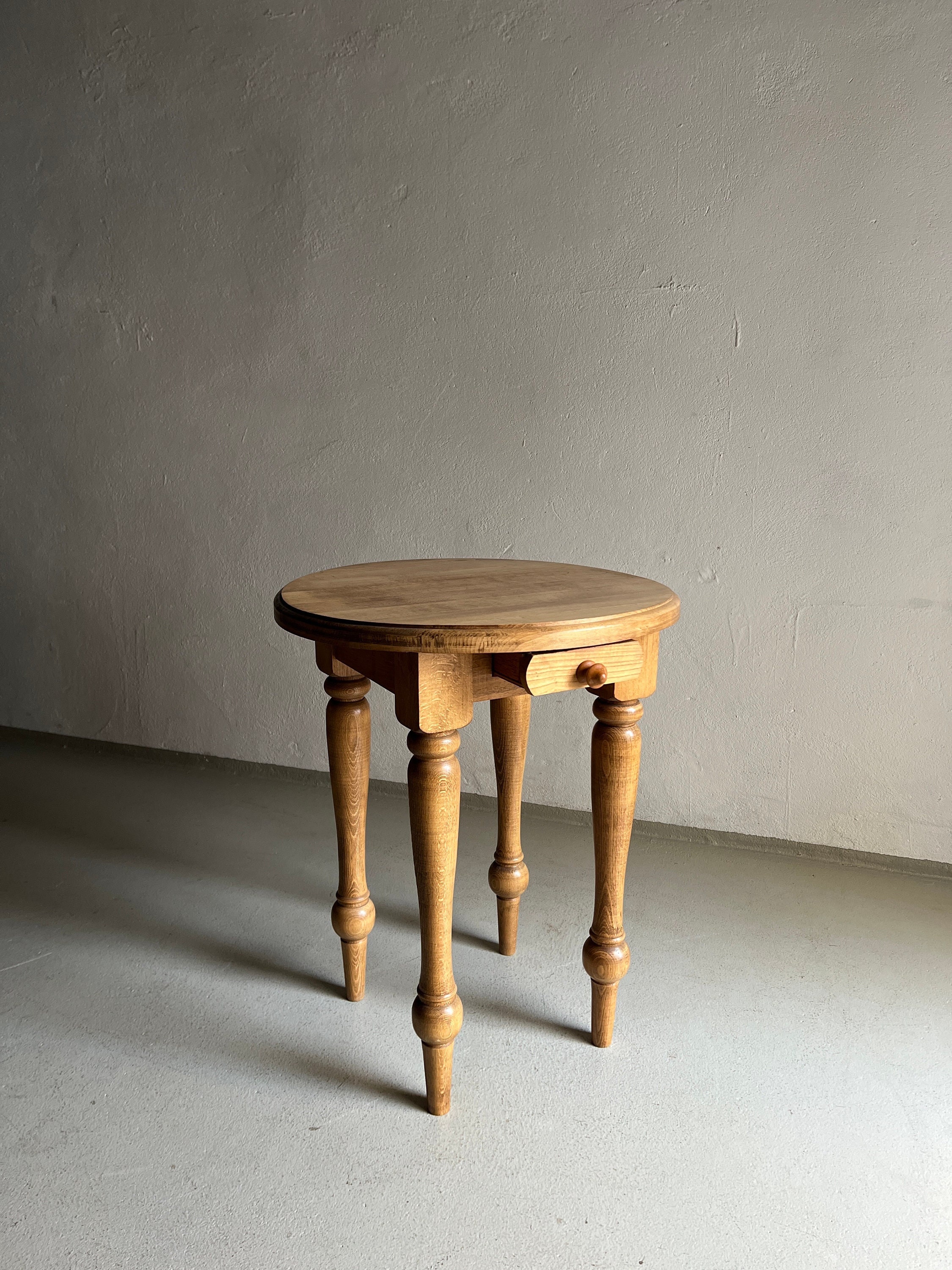 Pine round online side table