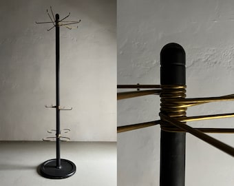 Portemanteau en métal noir et laiton | Minimaliste | millésime