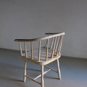 Wabi Sabi White Painted Armchair | Latvia | 1900s image 2