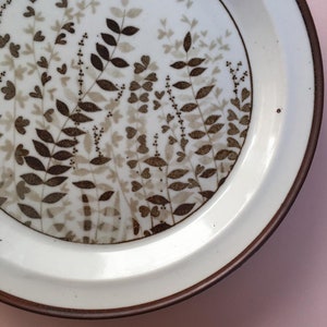 5 Vintage Swedish Pottery Dinner Plates with Floral Design image 5