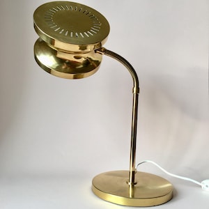 Lampada da tavolo vintage in ottone/Tyringe Konsthantverk/Svedese/anni &#39;60/Metà del secolo