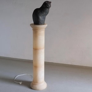 Alabaster Column Pedestal Floor Lamp | Italy | 1980s